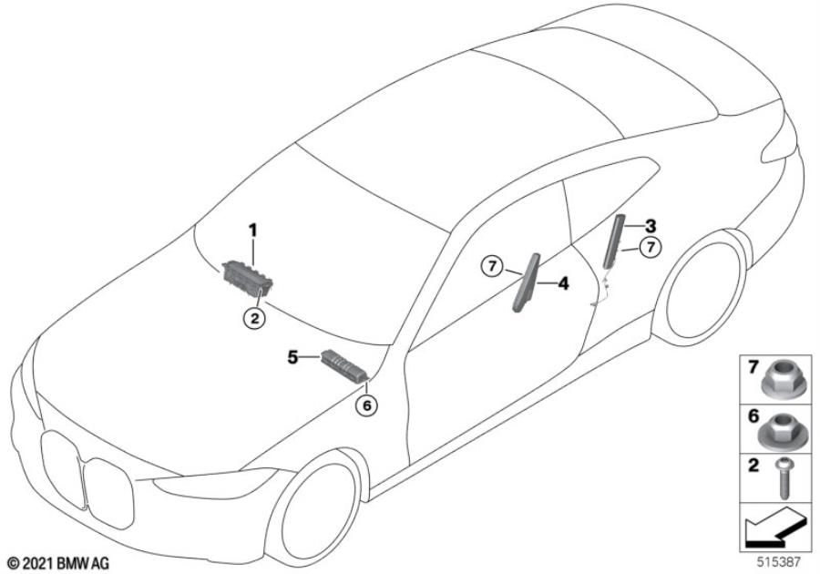 Diagram Airbag for your 2023 BMW X3  30eX 