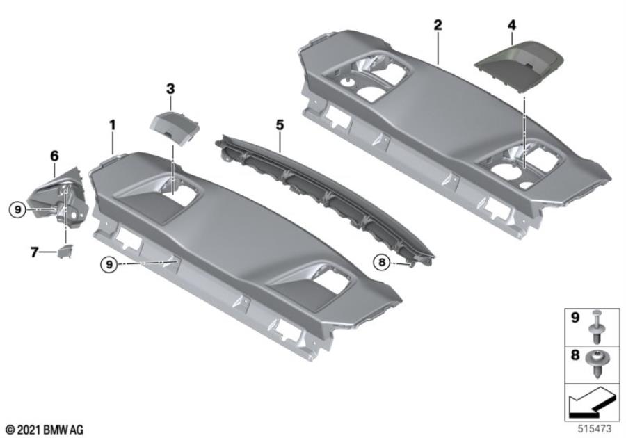 Diagram Rear window shelf for your 2012 BMW M6   