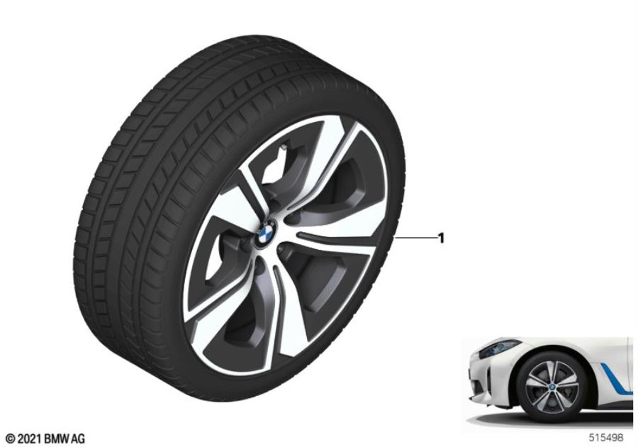 Diagram Wntr.whl.w.tire, aerodynamics 852 - 17" for your BMW