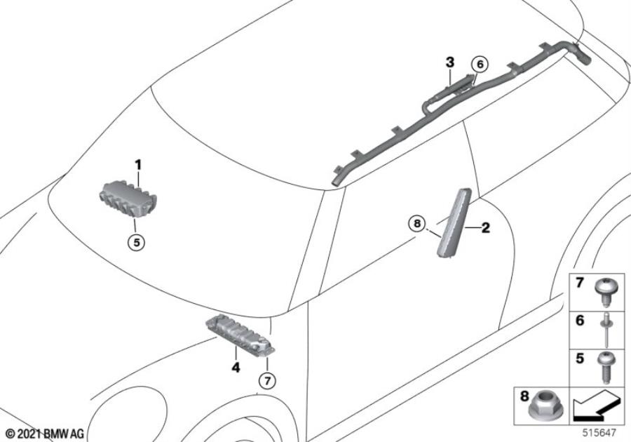 Diagram Airbag for your MINI Hardtop  