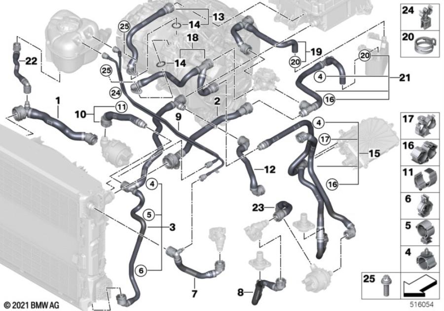 Diagram Coolant circuit, high-voltage system for your 2012 BMW M6   