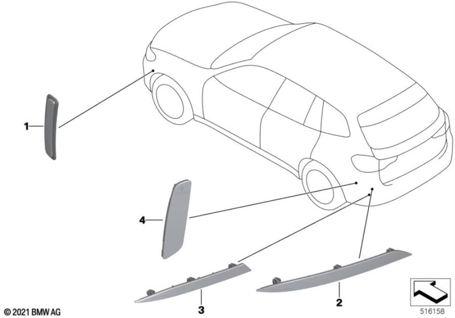 Diagram Reflector for your 2018 BMW X2 28i  