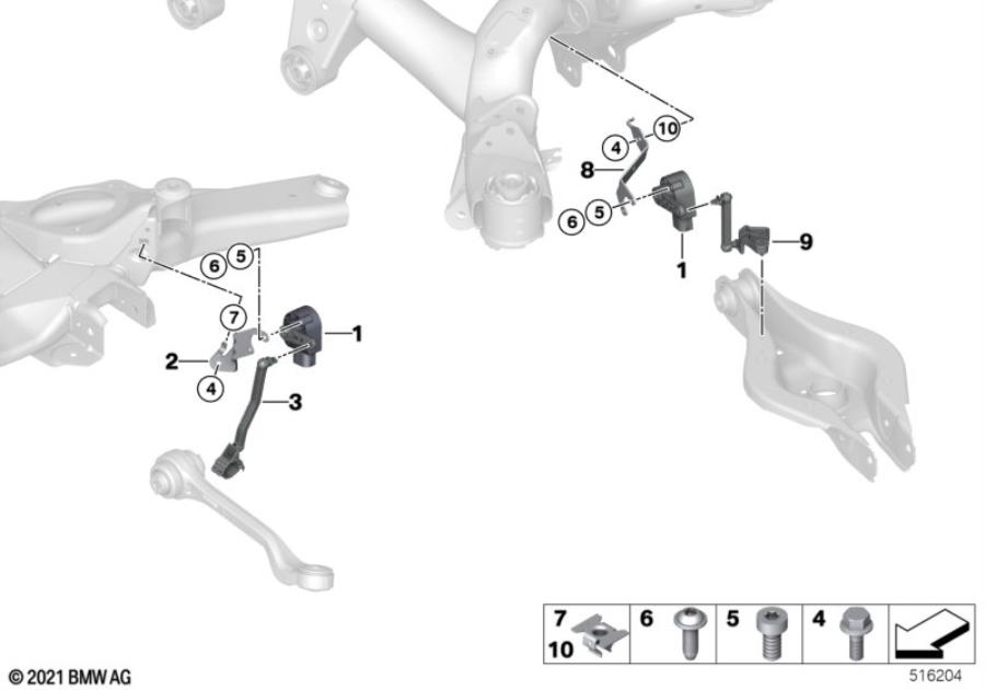 Diagram Headlight vertical aim control sensor for your 1995 BMW 320i   