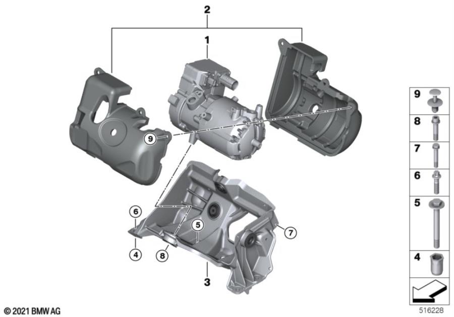 Diagram Electric a/c compressor for your 2014 BMW M6   