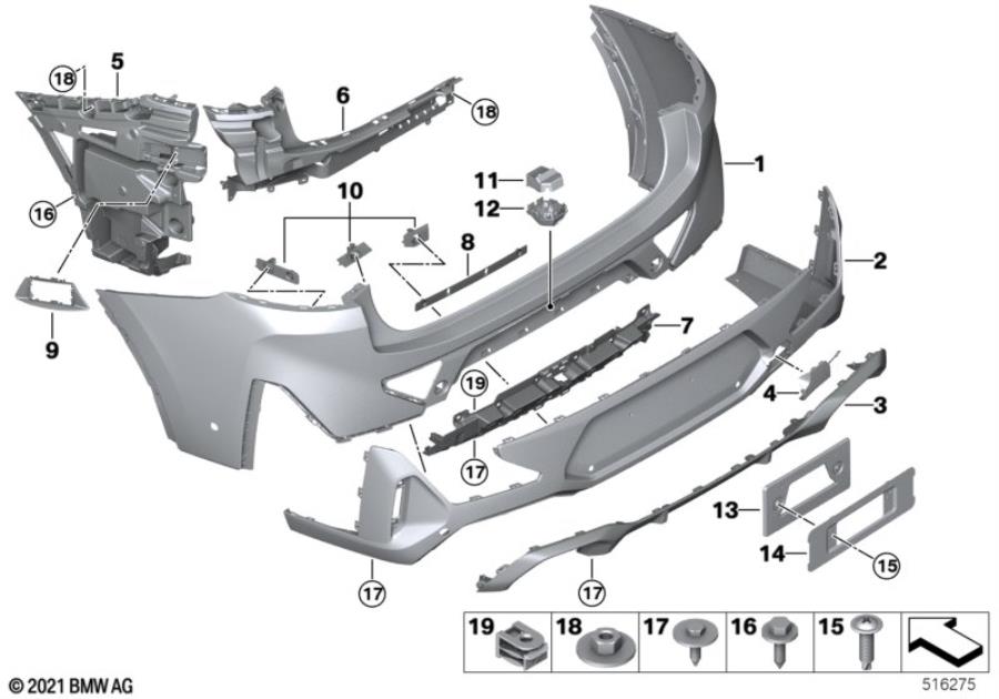 Diagram M Trim, rear for your BMW