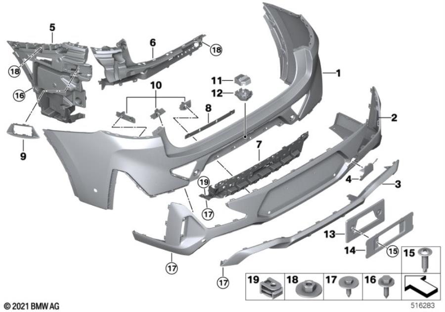 Diagram M Trim, rear for your BMW