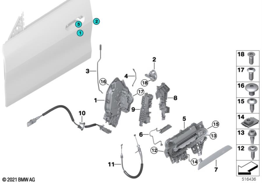 Diagram Locking system, door, front for your 2009 BMW M6   