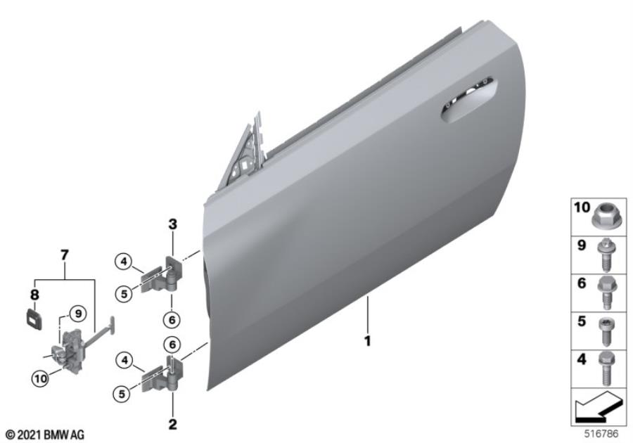 Diagram Front door-hinge/door brake for your 2014 BMW M6   