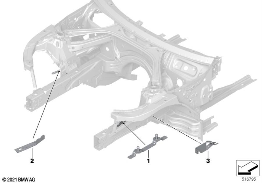 Diagram Front body bracket for your BMW