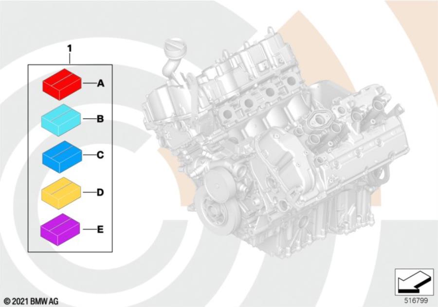 Diagram Installation kit powertrain for your BMW