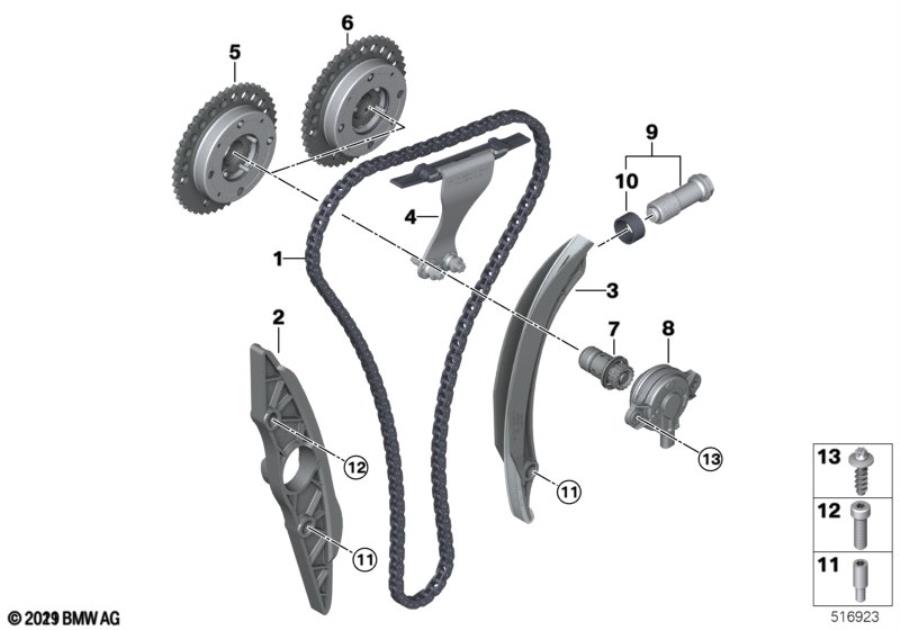 Diagram Timing and valve train-timing chain for your 2024 BMW X2 28iX  