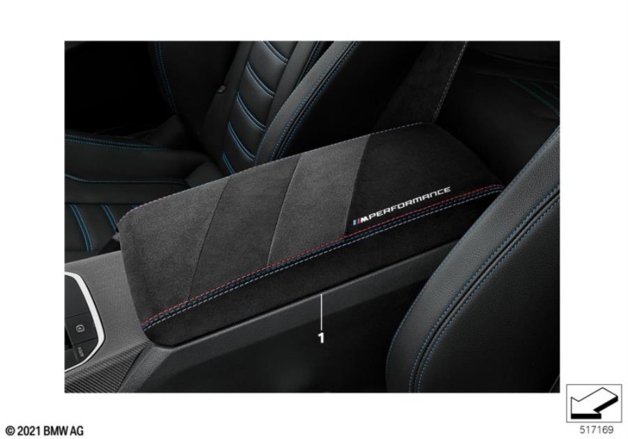 Diagram M Performance center armrest for your 2023 BMW M2   