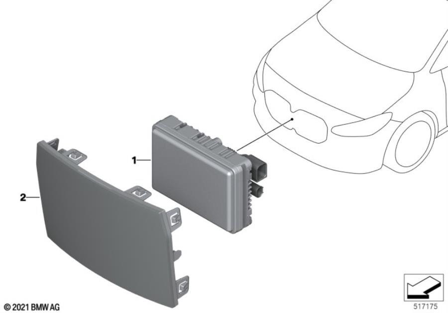 Diagram Front radar sensor, long range for your 2018 BMW M6   