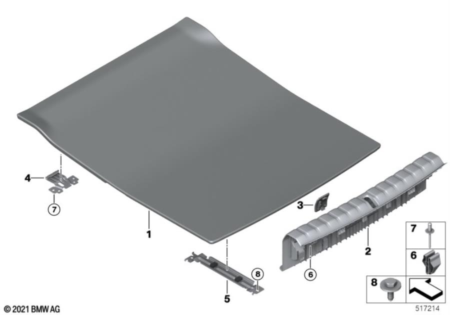 Diagram Trim panel, trunk floor for your 2012 BMW M6   