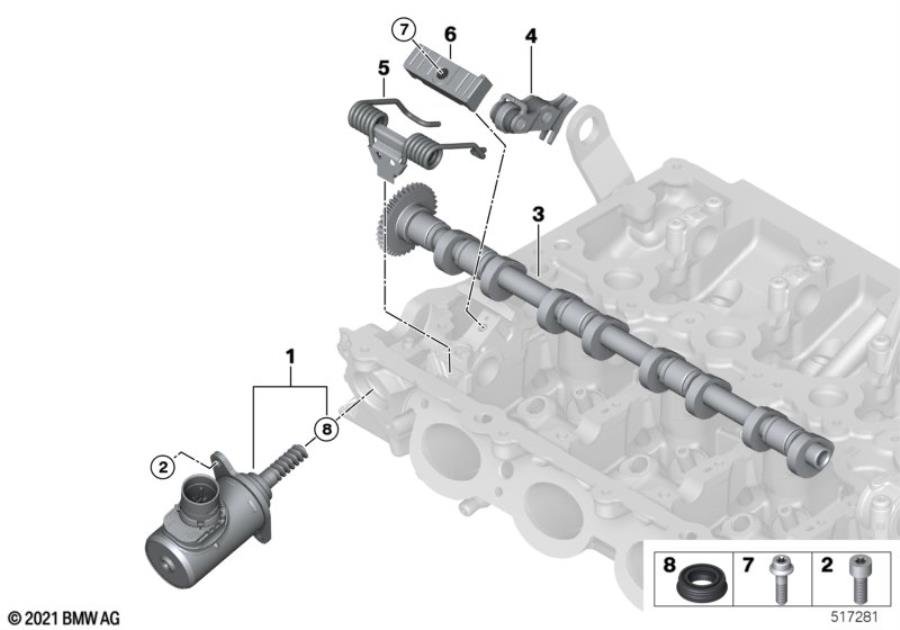 Diagram Valve timing gear,eccentr.shaft,actuator for your 1988 BMW M6   