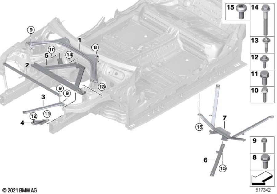 Diagram Reinforcement, body for your BMW