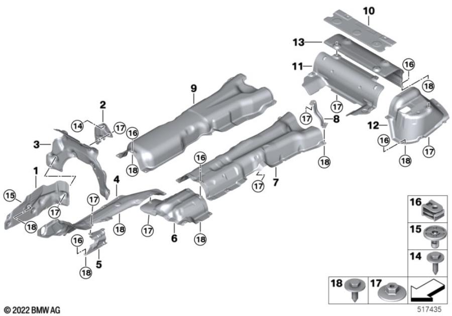 Diagram Heat insulation for your 2015 BMW M6   