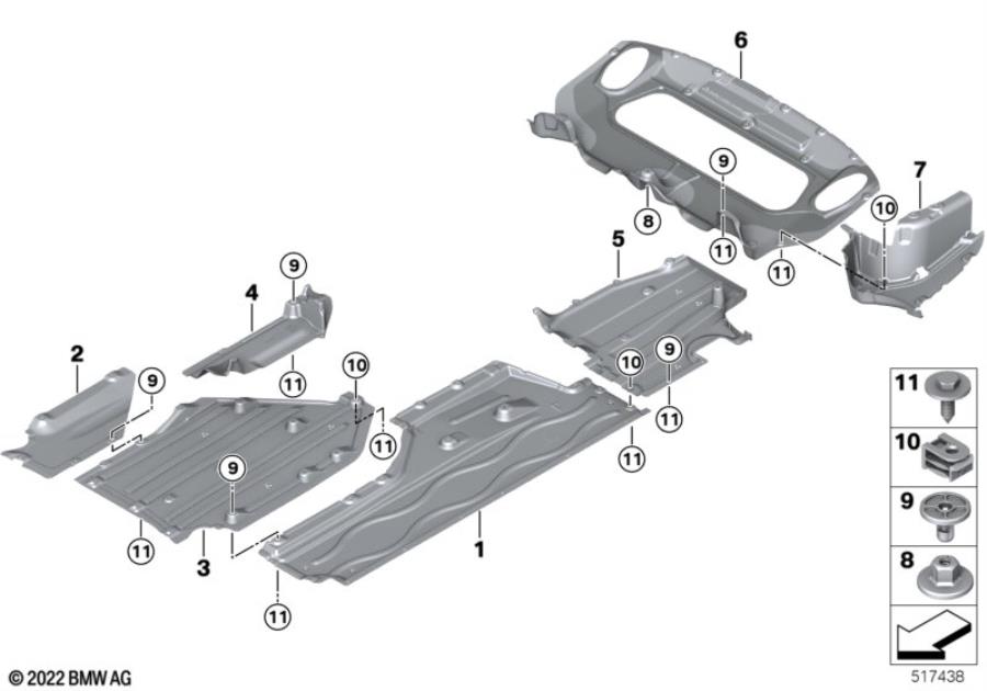 Diagram Underfloor coating for your 2015 BMW M6   