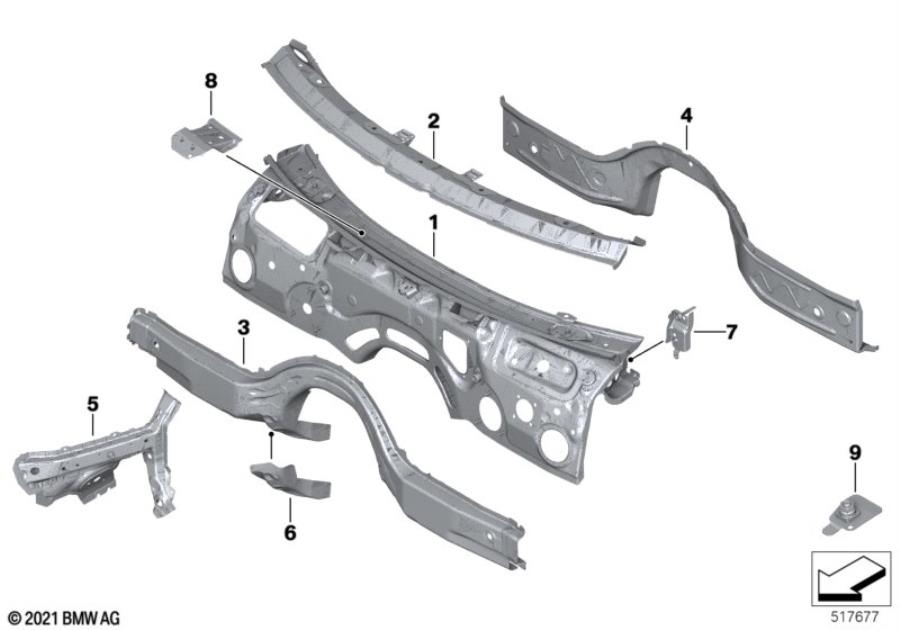 Diagram Splash wall parts for your 2025 BMW M240i  Coupe 