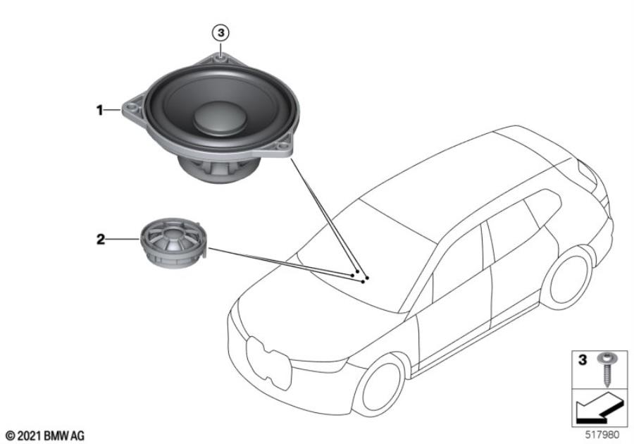 Diagram Loudspeaker, instrument panel for your BMW M6  