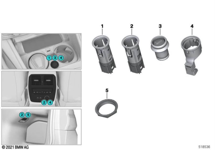 Diagram Cigarette lighter / sockets for your 1988 BMW M3   