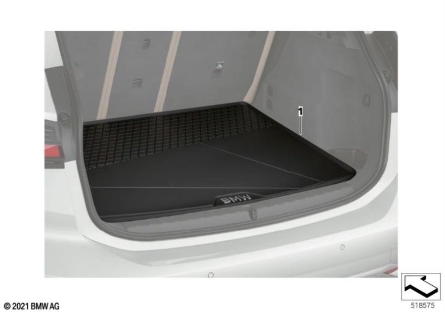 Diagram Fitted luggage compartment mat for your BMW X1  