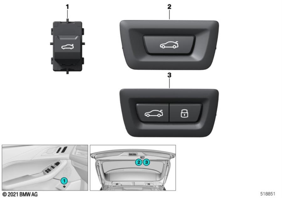 Diagram Switch for rear lid actuation for your BMW