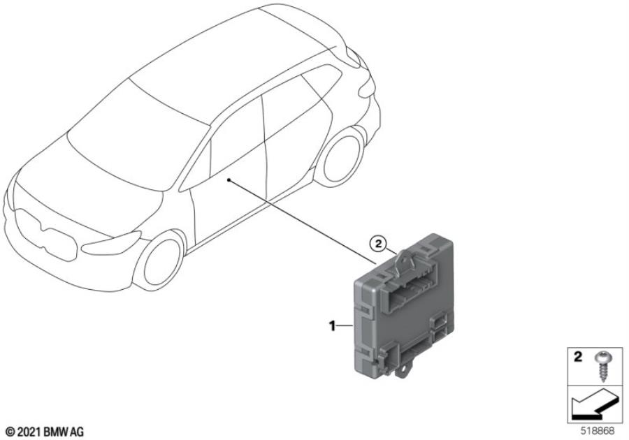 Diagram Control unit door driver"s side for your BMW