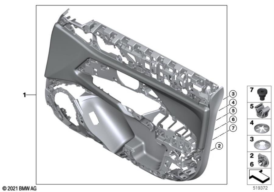 Diagram Door trim panel, front for your BMW