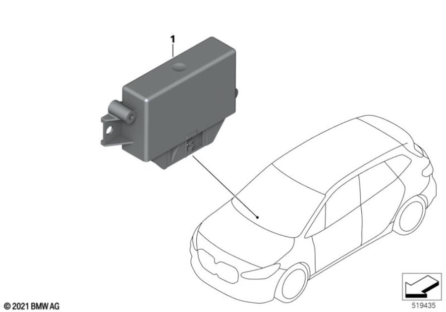 Diagram Control unit ultrasonic sensor for your 2015 BMW M6   