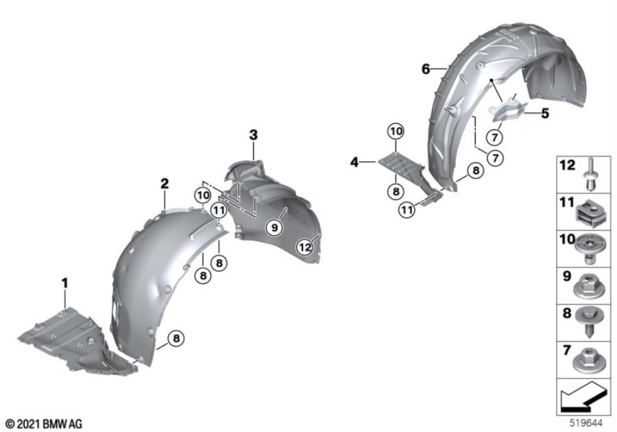 Diagram Wheelarch trim for your 2006 BMW M6   