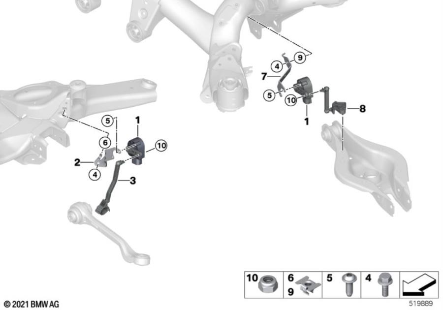 Diagram Headlight vertical aim control sensor for your BMW 230i  