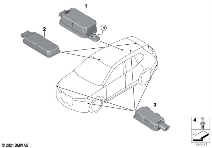 Diagram Radio remote control receiver for your 2015 BMW M6   