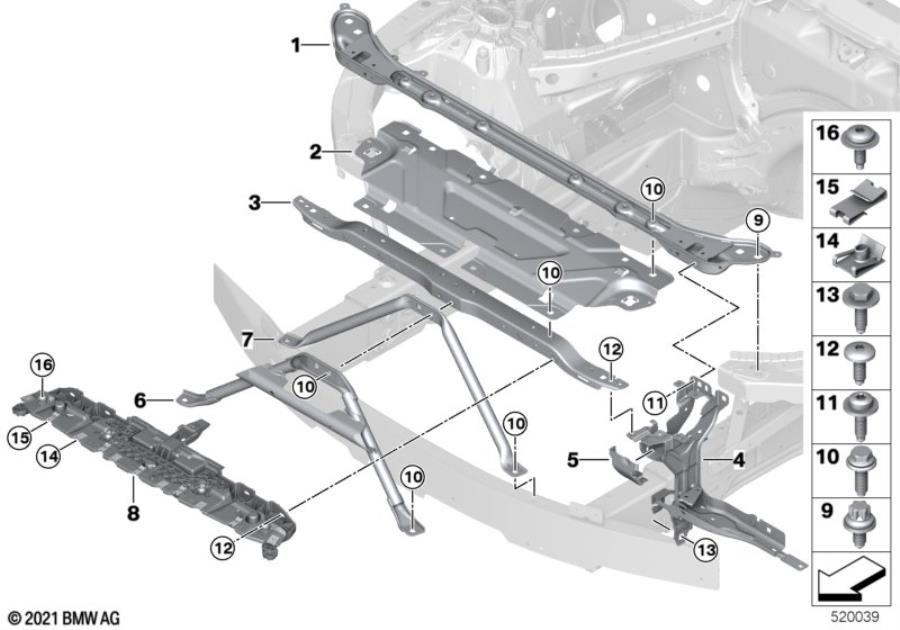 Diagram Front panel for your BMW