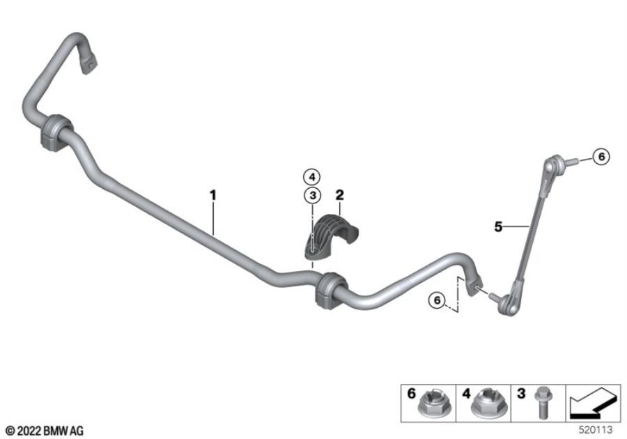 Diagram Stabilizer, front for your 2016 BMW M6   