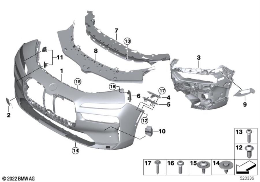 Diagram Trim cover, front for your 2017 BMW M6   