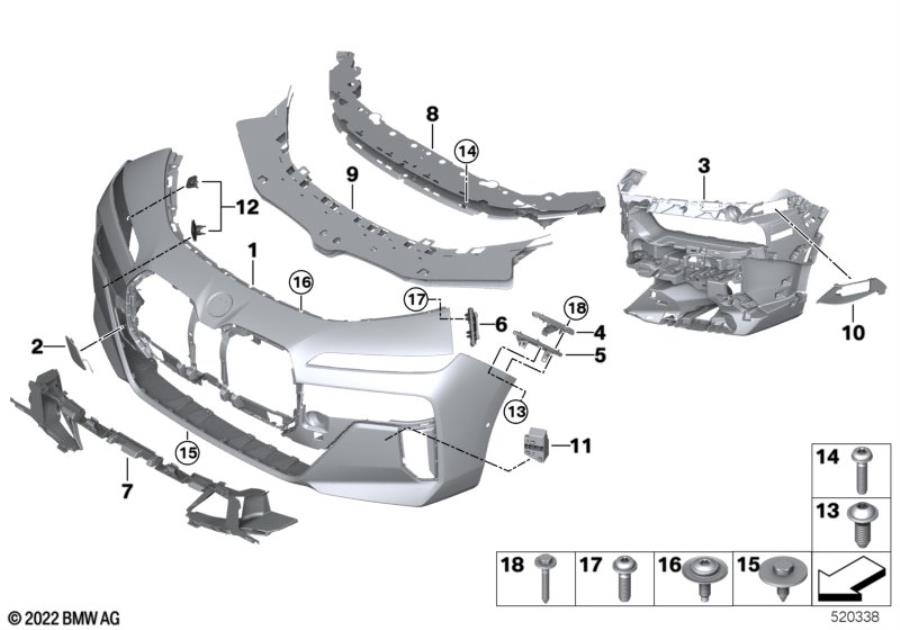 Diagram M Trim, front for your 2017 BMW M6   