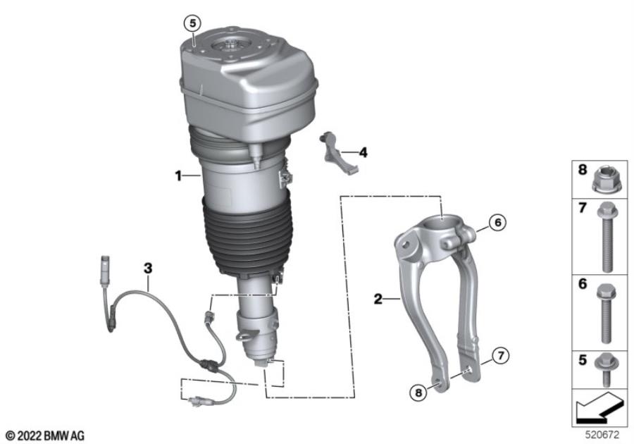 Diagram Air suspension front all-wheel drive for your BMW