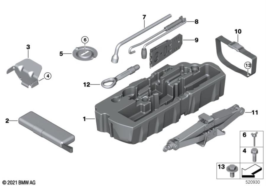 Diagram Car tool/Lifting jack for your 2023 BMW X1   