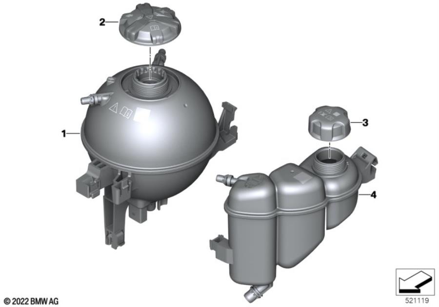 Diagram Expansion tank for your BMW