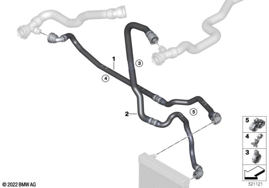 Diagram Cooling system-external Radiator for your 2009 BMW M6   