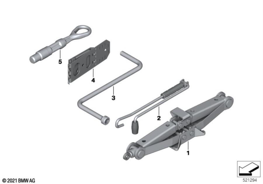 Diagram Car tool/Lifting jack for your 2014 BMW Z4   