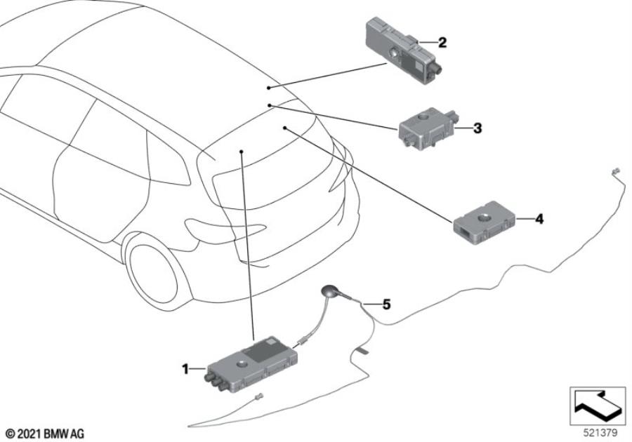 Diagram Sep.CMPT Diversity antenna amplifier for your 2010 BMW M6   