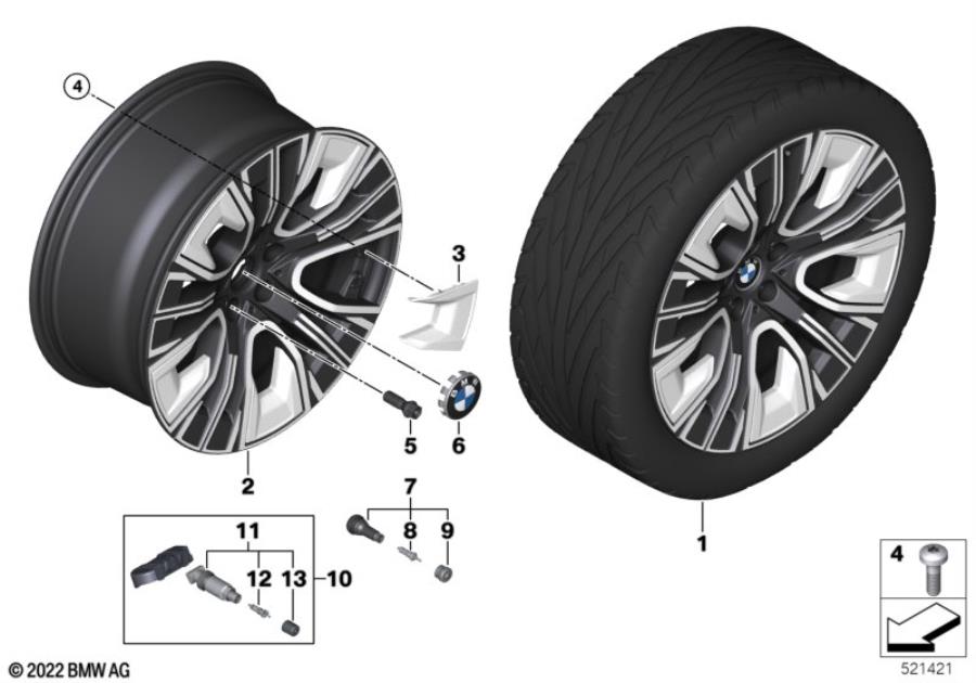 Diagram BMW LA wheel aerodynamics 906 - 20" for your BMW