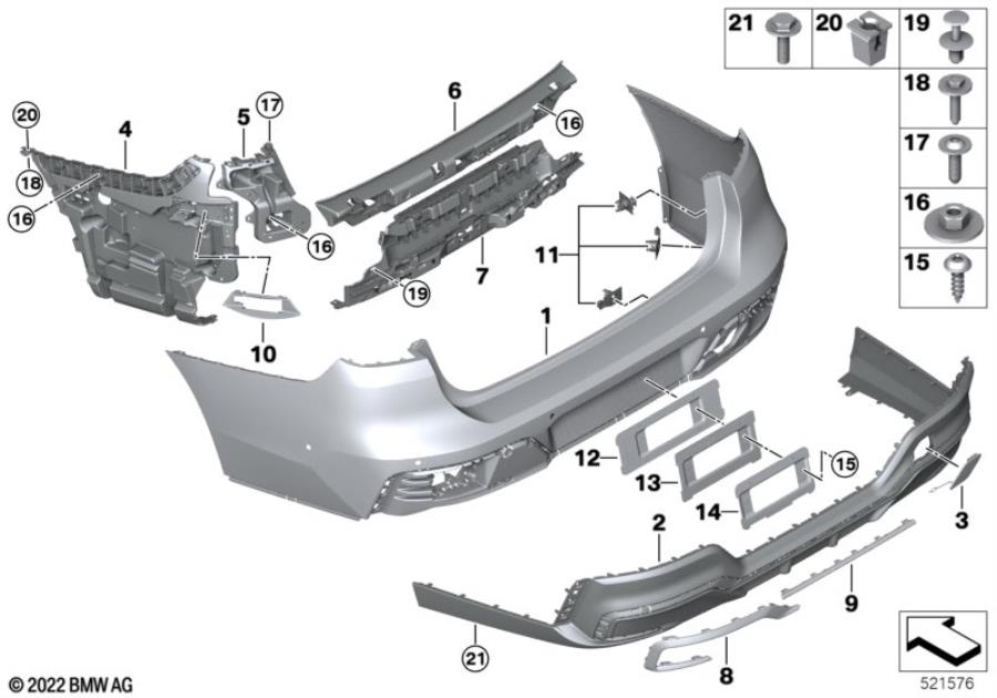 Diagram M Trim, rear for your BMW