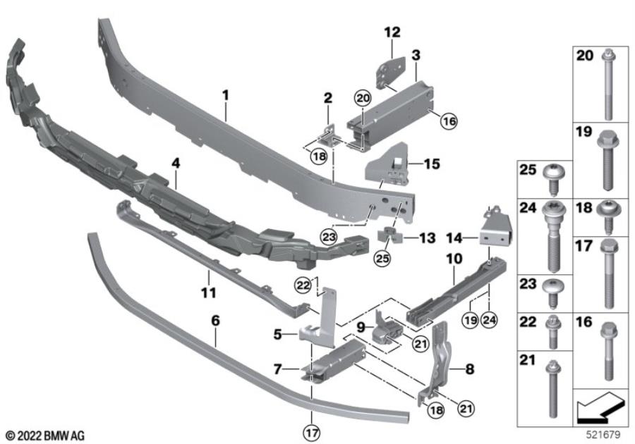 Diagram Carrier, front for your 1995 BMW