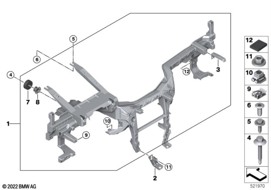 Diagram Carrier instrument panel for your 2016 BMW M6   