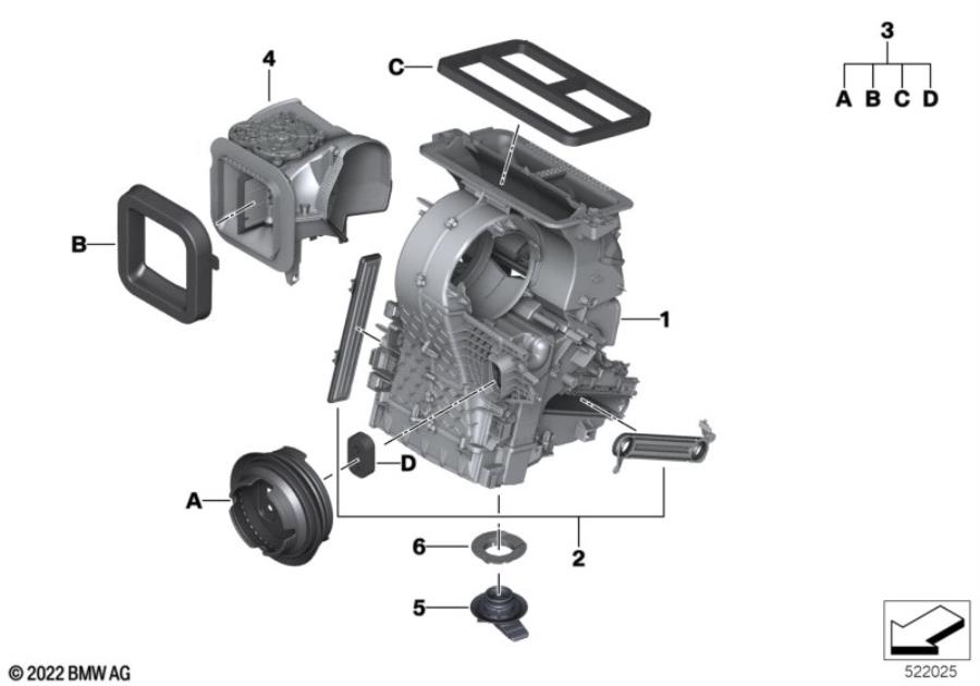 Diagram Spiral housing with flaps for your BMW