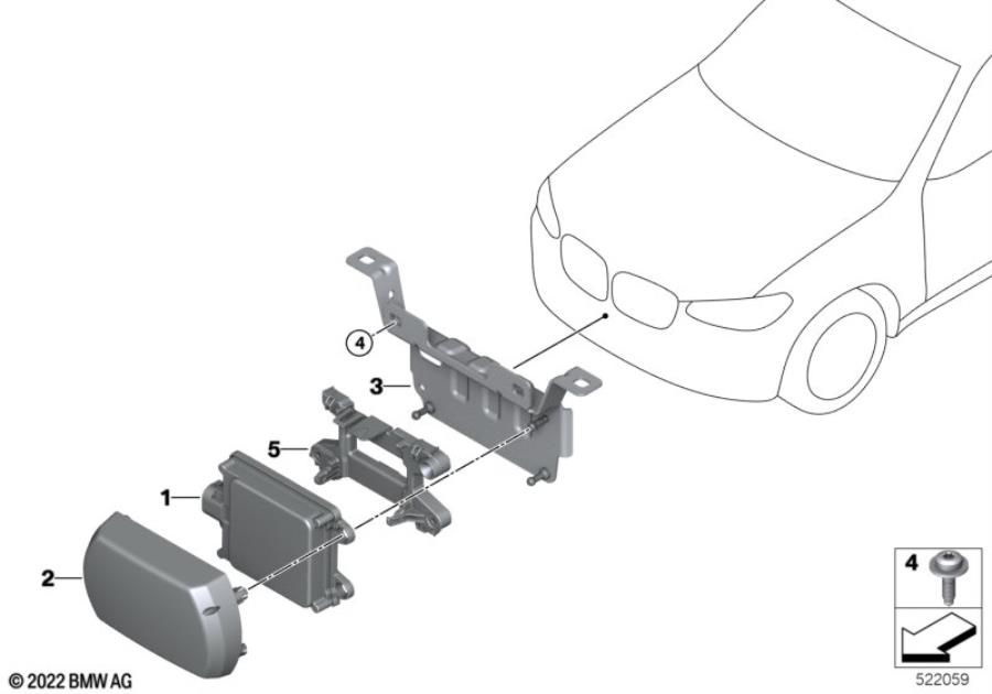 Diagram Front radar sensor for your BMW