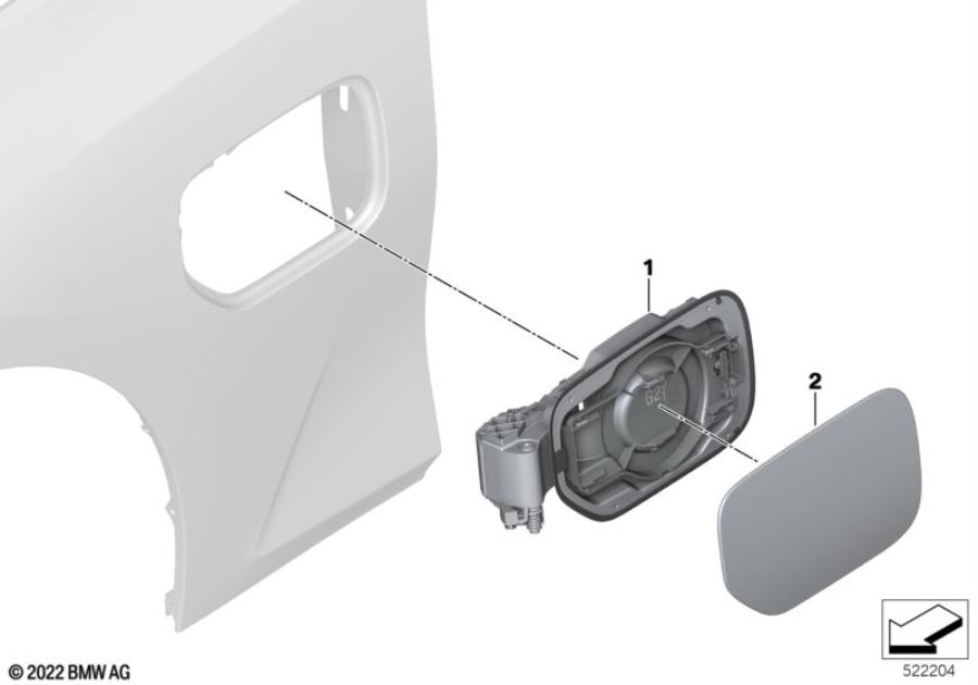 Diagram Charging lid for your 2016 BMW 340iX   